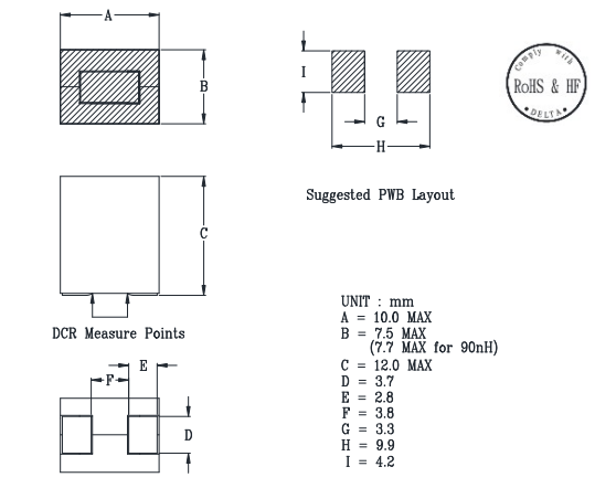Delta HCME107512電感器 Delta HCME107512電感器
