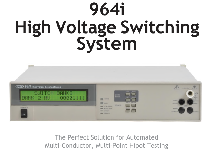 Vitrek 964i 高壓開(kāi)關(guān)系統(tǒng) - 專(zhuān)業(yè)自動(dòng)化高壓測(cè)試解決方案